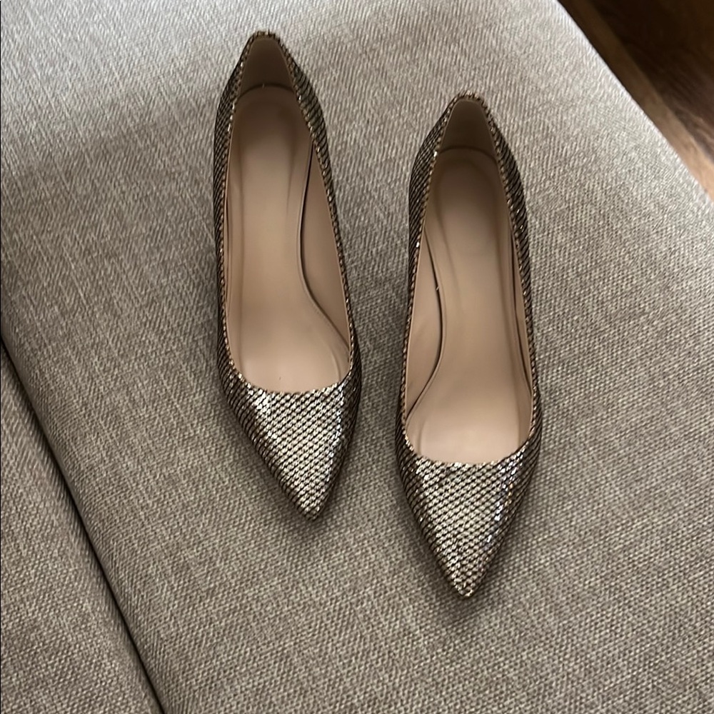 Elegant Women's Black and Silver Heels